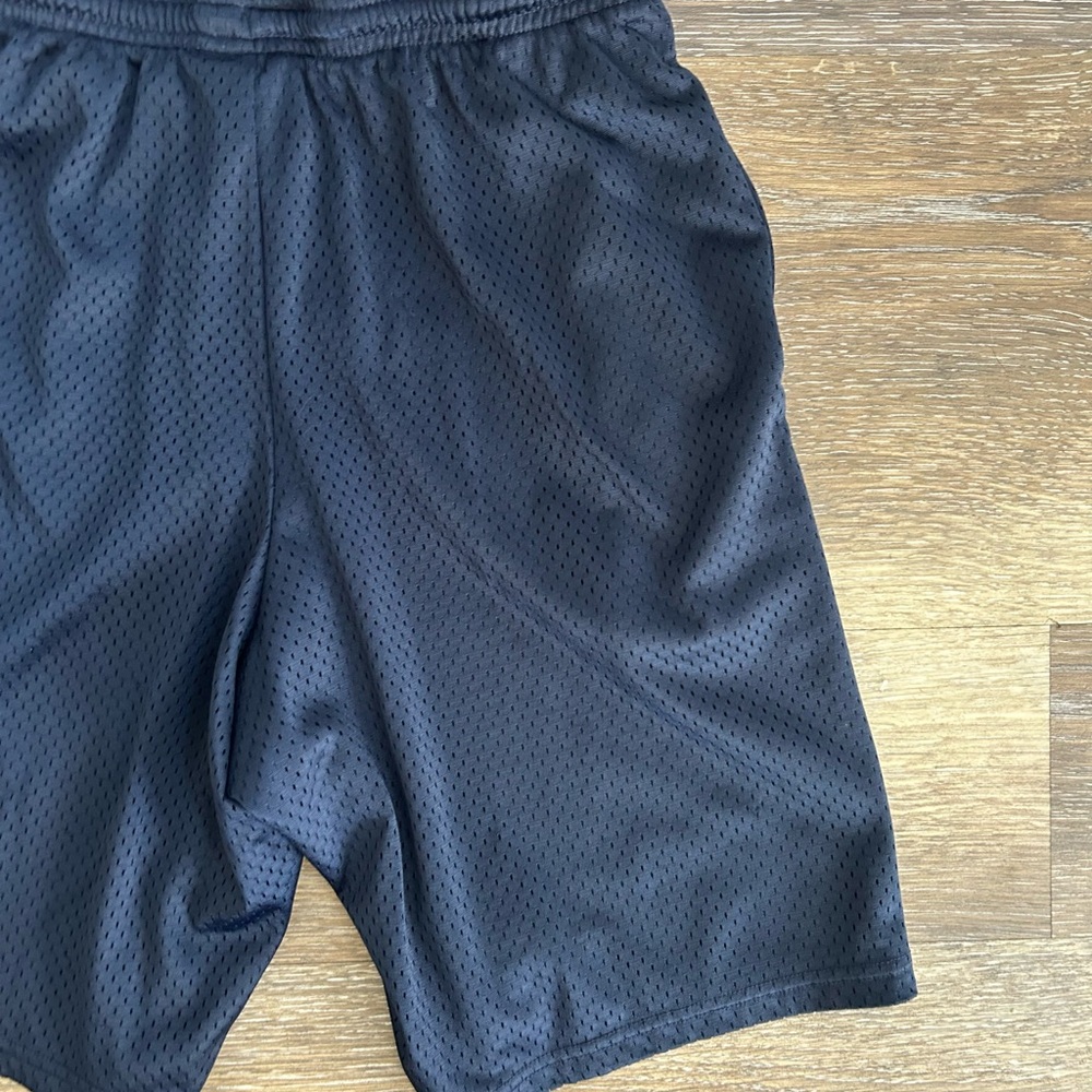Men’s Hanes Sport navy blue mesh drawstring shorts size S - Picture 10 of 10